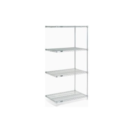 Nexel    Poly-Z-Brite    Wire Shelving Add-On 36W X 18D X 54H